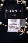 CHANEL 10C Ginza Limited Ivory Black Tulle Trimming Wool Silk Jacket 34 シャネル 銀座限定 アイボリー ブラック チュール レース トリミング ジャケット 即発
