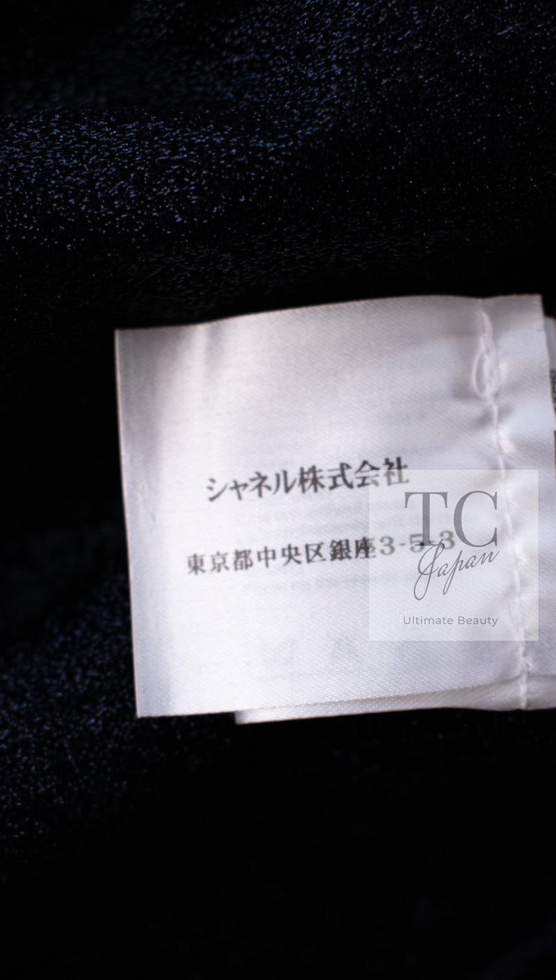 CHANEL 10C Ginza Limited Ivory Black Tulle Trimming Wool Silk Jacket 34 シャネル 銀座限定 アイボリー ブラック チュール レース トリミング ジャケット 即発