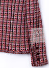 CHANEL 02S Vintage Red Mix Trim Collarless Tweed Jacket 34 36 42 シャネル ヴィンテージ レッド ミックス トリム ノーカラー ツイード ジャケット 即発