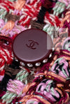 CHANEL 02S Vintage Red Mix Trim Collarless Tweed Jacket 34 36 42 シャネル ヴィンテージ レッド ミックス トリム ノーカラー ツイード ジャケット 即発