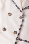 CHANEL 12PF Paris Bombay Ivory Wool Cashmere Blazer Jacket 36シャネル アイボリー エンブレム ウール カシミヤ ブレザー ジャケット 即発