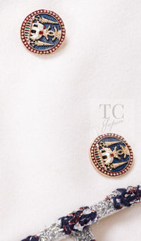 CHANEL 12PF Paris Bombay Ivory Wool Cashmere Blazer Jacket 36シャネル アイボリー エンブレム ウール カシミヤ ブレザー ジャケット 即発