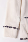 CHANEL 12PF Paris Bombay Ivory Wool Cashmere Blazer Jacket 36シャネル アイボリー エンブレム ウール カシミヤ ブレザー ジャケット 即発