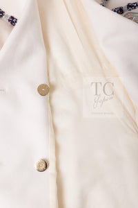 CHANEL 12PF Paris Bombay Ivory Wool Cashmere Blazer Jacket 36シャネル アイボリー エンブレム ウール カシミヤ ブレザー ジャケット 即発