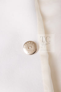 CHANEL 12PF Paris Bombay Ivory Wool Cashmere Blazer Jacket 36シャネル アイボリー エンブレム ウール カシミヤ ブレザー ジャケット 即発