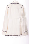 CHANEL 12PF Paris Bombay Ivory Wool Cashmere Blazer Jacket 36シャネル アイボリー エンブレム ウール カシミヤ ブレザー ジャケット 即発