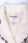 CHANEL 12PF Paris Bombay Ivory Wool Cashmere Blazer Jacket 36シャネル アイボリー エンブレム ウール カシミヤ ブレザー ジャケット 即発