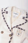 CHANEL 12PF Paris Bombay Ivory Wool Cashmere Blazer Jacket 36シャネル アイボリー エンブレム ウール カシミヤ ブレザー ジャケット 即発