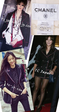CHANEL 12PF Paris Bombay Ivory Wool Cashmere Blazer Jacket 36シャネル アイボリー エンブレム ウール カシミヤ ブレザー ジャケット 即発