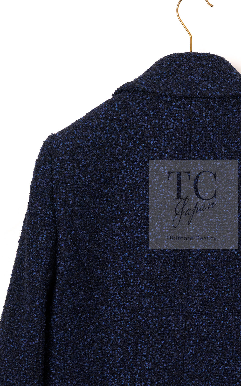 シャネル ジャケット CHANEL ネイビー ブルー ツイード 16S Navy Blue