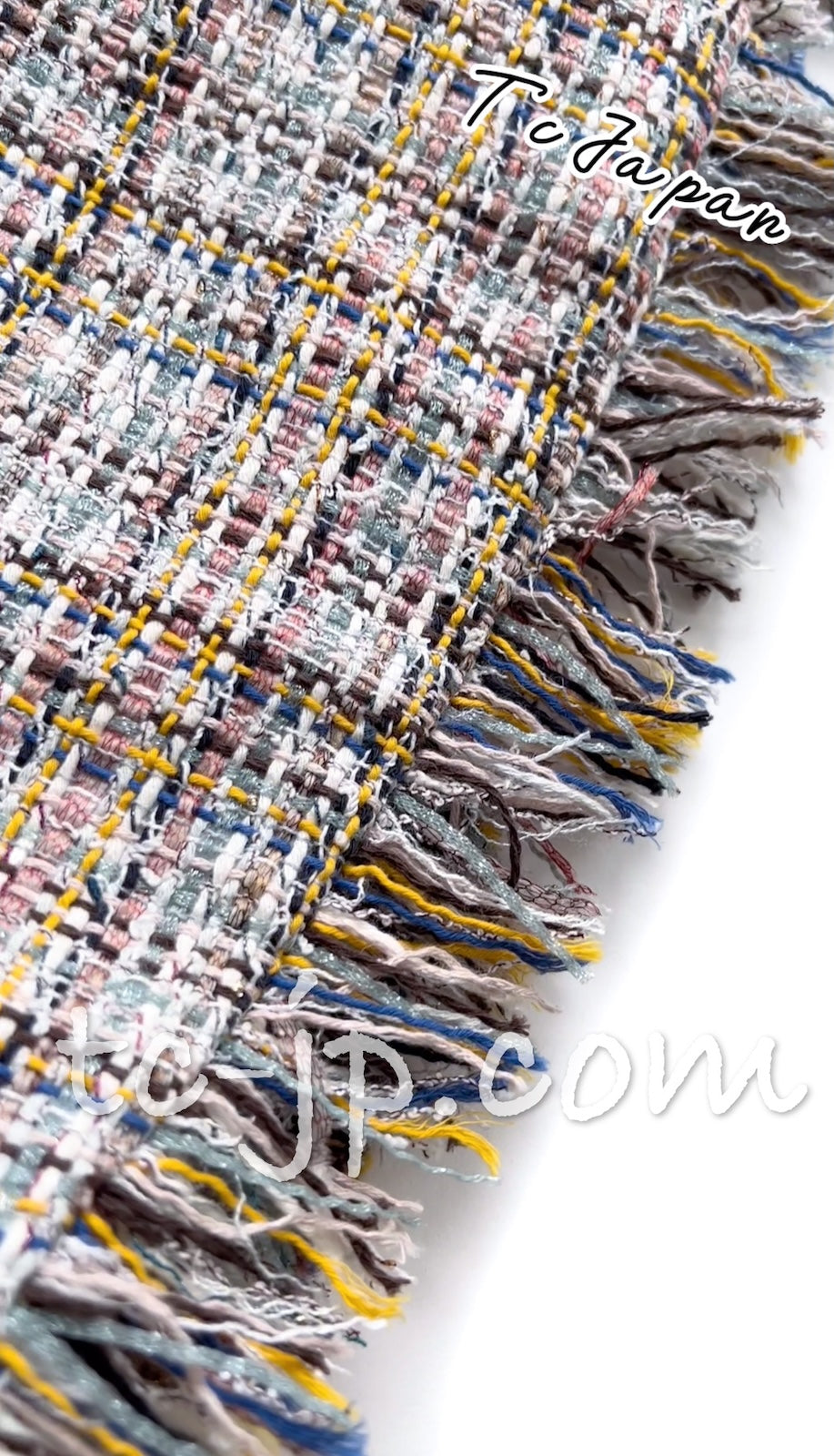 シャネル ジャケット CHANEL マルチカラー フリンジ コットン ノー