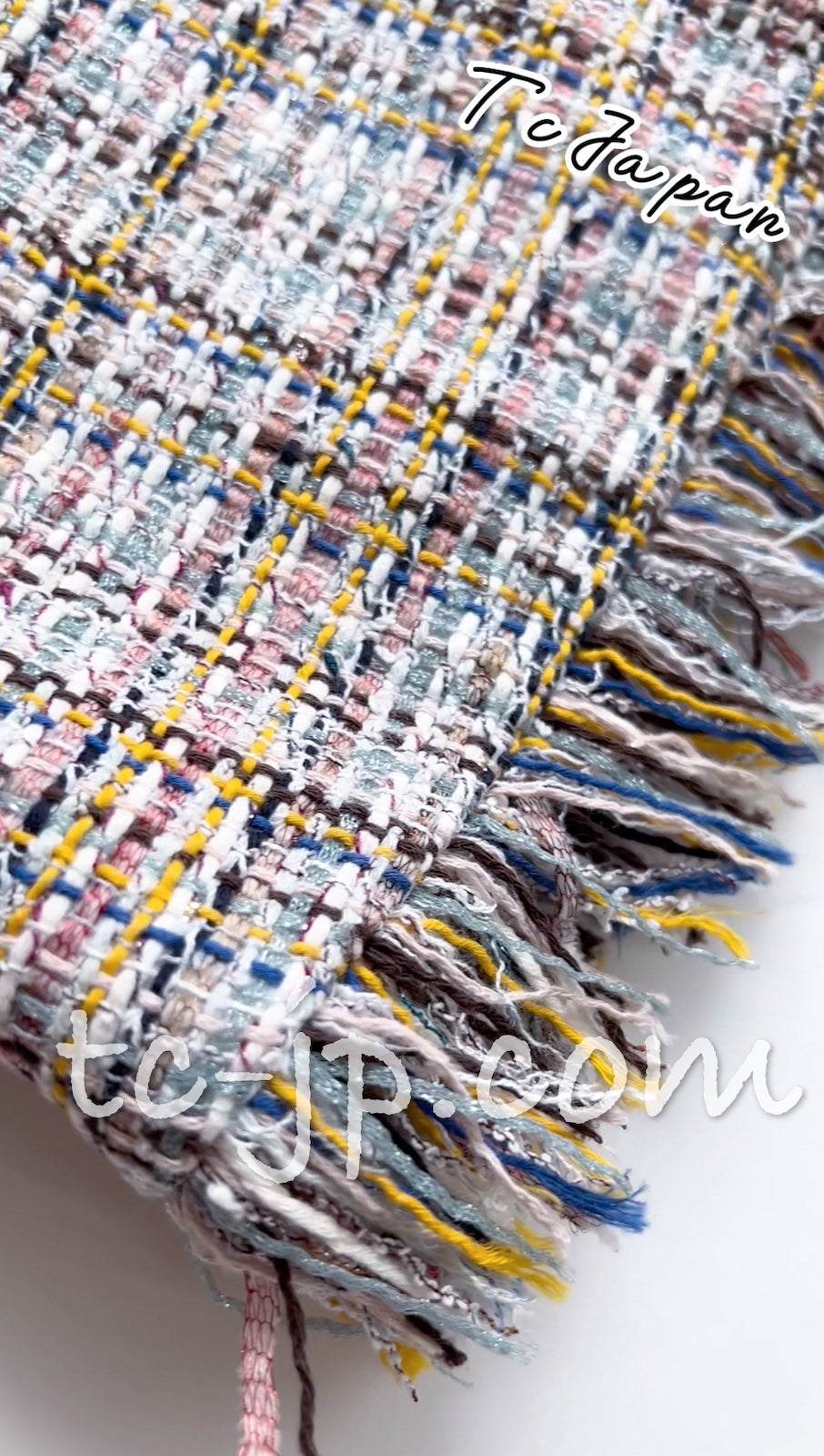 シャネル ジャケット CHANEL マルチカラー フリンジ コットン ノー