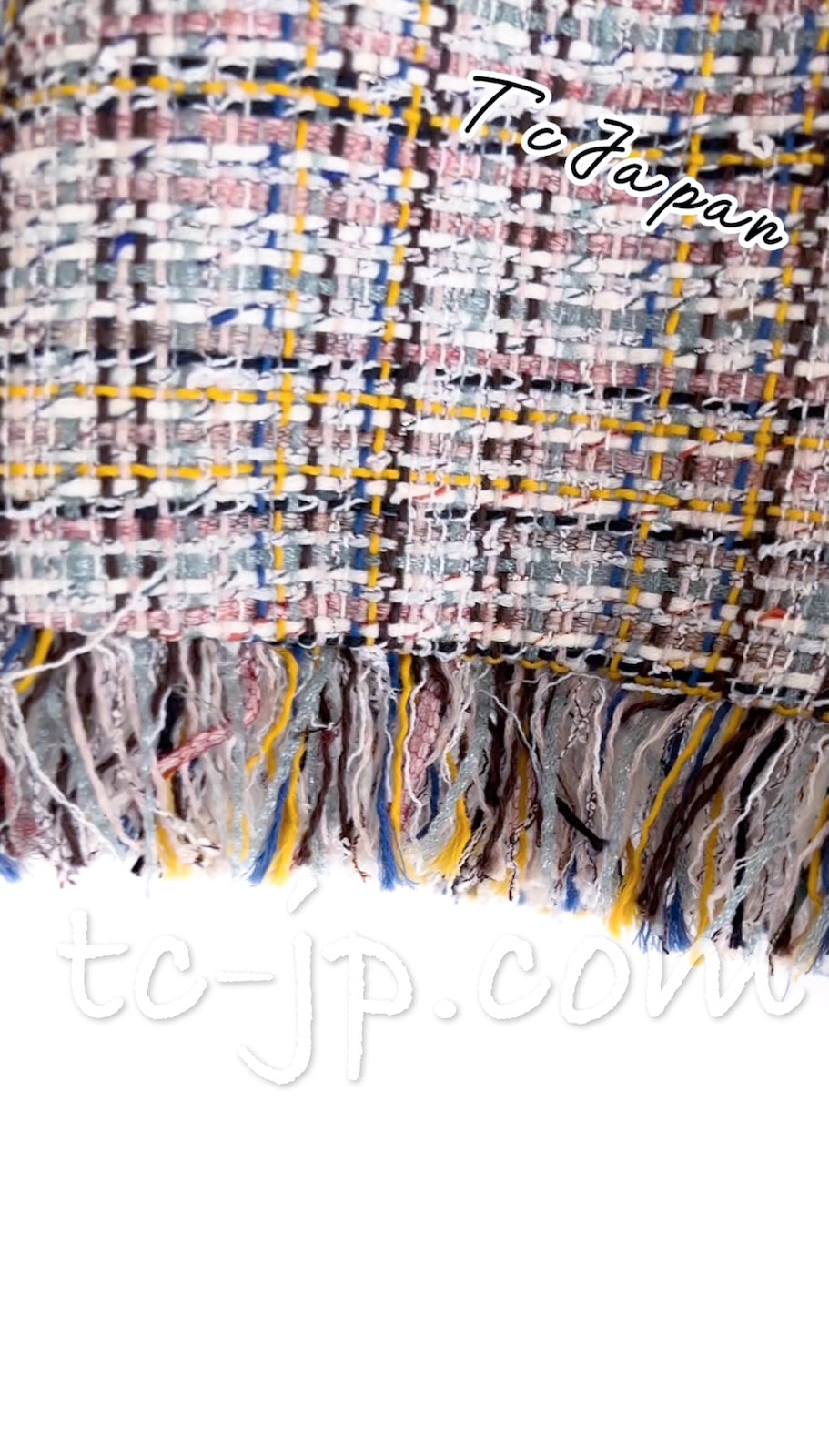 シャネル ジャケット CHANEL マルチカラー フリンジ コットン ノー