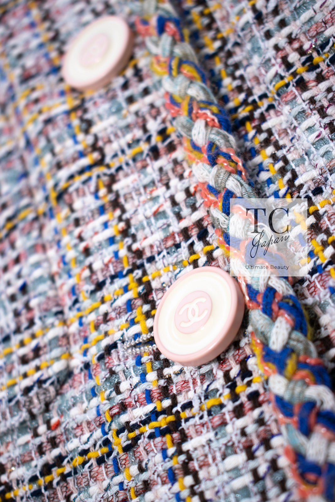 シャネル ジャケット CHANEL マルチカラー フリンジ コットン ノー