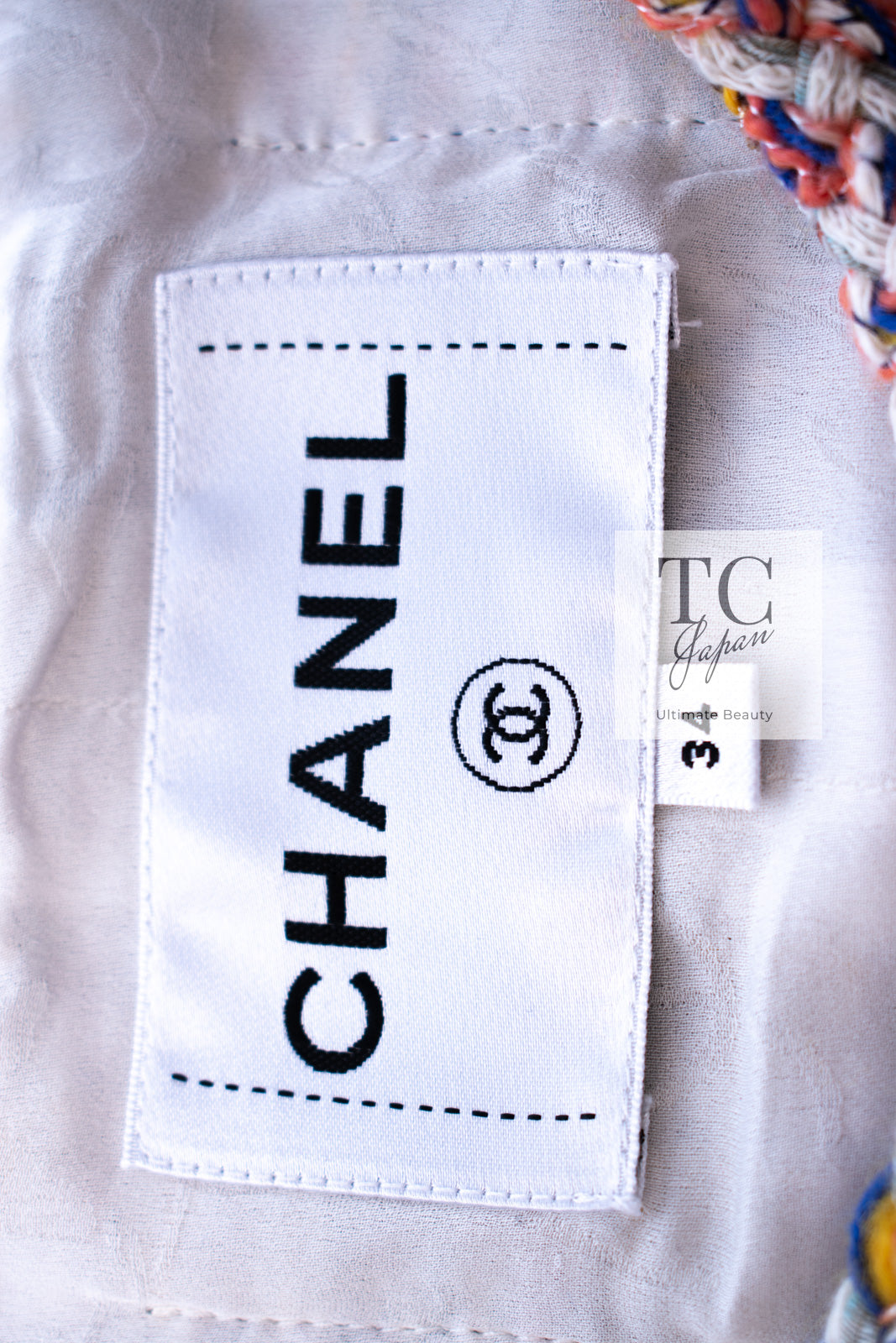 シャネル ジャケット CHANEL マルチカラー フリンジ コットン ノー