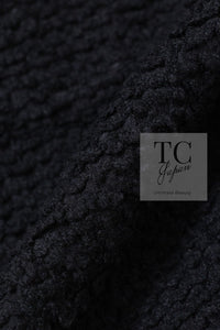 CHANEL 17A Black Wool Silk Braid Trimming Half Coat Jacket 34 40 42 シャネル ブラック ウール シルク ブレイドトリミング ハーフ コート ジャケット 即発