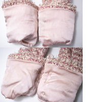 CHANEL 06C Pink Beige CC Logo Buttons Tweed Jacket 42 シャネル ピンク ベージュ CC ロゴ ココボタン ツイード ジャケット 即発