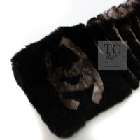 CHANEL Scarf Black Brown Coco Logo Mark Orylag Cachemire Fur シャネル マフラー ブラックブラウン ココロゴマーク オリラグ カシミヤ ファー 即発
