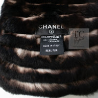 CHANEL Scarf Black Brown Coco Logo Mark Orylag Cachemire Fur シャネル マフラー ブラックブラウン ココロゴマーク オリラグ カシミヤ ファー 即発