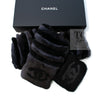 CHANEL Scarf Black Gray Coco Logo Mark Orylag Cachemire Fur シャネル マフラー ブラック グレー ココロゴマーク オリラグ カシミヤ ファー 即発