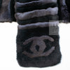 CHANEL Scarf Black Gray Coco Logo Mark Orylag Cachemire Fur シャネル マフラー ブラック グレー ココロゴマーク オリラグ カシミヤ ファー 即発