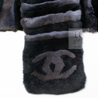CHANEL Scarf Black Gray Coco Logo Mark Orylag Cachemire Fur シャネル マフラー ブラック グレー ココロゴマーク オリラグ カシミヤ ファー 即発
