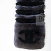 CHANEL Scarf Black Gray Coco Logo Mark Orylag Cachemire Fur シャネル マフラー ブラック グレー ココロゴマーク オリラグ カシミヤ ファー 即発