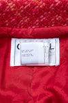CHANEL 01A Red Coarl Pink Wool Silk Tweed Jacket 36 シャネル レッド コーラル ピンク ウール シルク ツイード ジャケット 即発