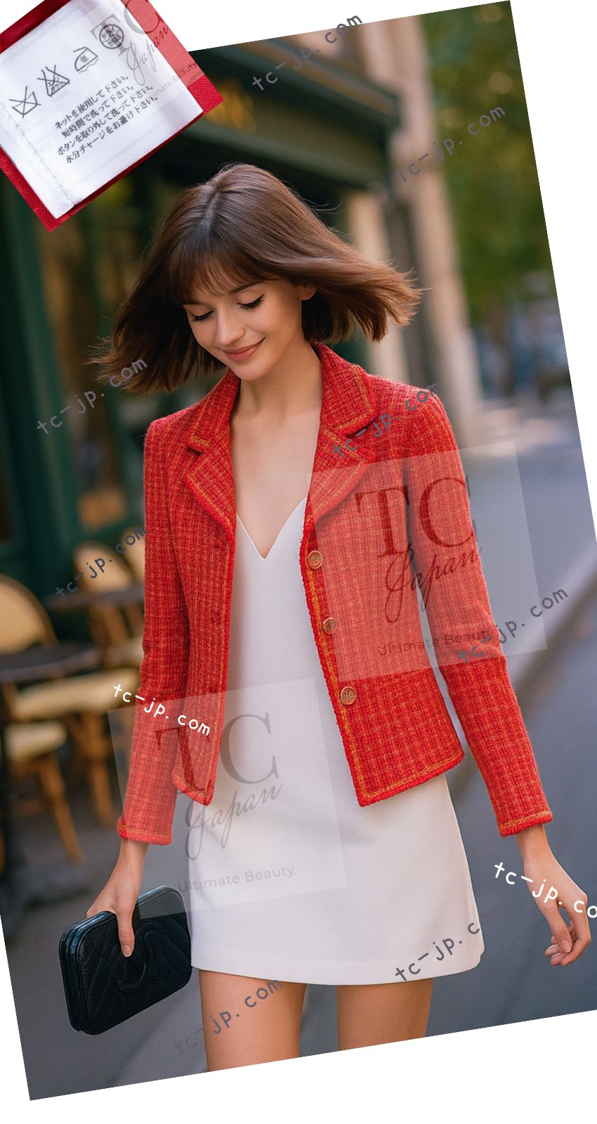 CHANEL 01A pink red tweed silk wool women's jacket 1