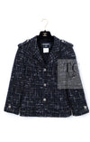 CHANEL 06C Black Brown White Epaulets Tweed Jacket 36 38 シャネル ブラック ブラウン ホワイト エポレット ツイード ジャケット 即発