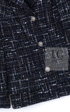 CHANEL 06C Black Brown White Epaulets Tweed Jacket 36 38 シャネル ブラック ブラウン ホワイト エポレット ツイード ジャケット 即発