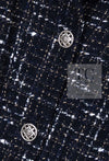 CHANEL 06C Black Brown White Epaulets Tweed Jacket 36 38 シャネル ブラック ブラウン ホワイト エポレット ツイード ジャケット 即発