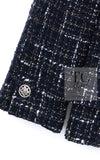 CHANEL 06C Black Brown White Epaulets Tweed Jacket 36 38 シャネル ブラック ブラウン ホワイト エポレット ツイード ジャケット 即発