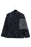 CHANEL 06C Black Brown White Epaulets Tweed Jacket 36 38 シャネル ブラック ブラウン ホワイト エポレット ツイード ジャケット 即発