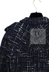 CHANEL 06C Black Brown White Epaulets Tweed Jacket 36 38 シャネル ブラック ブラウン ホワイト エポレット ツイード ジャケット 即発