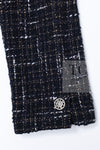 CHANEL 06C Black Brown White Epaulets Tweed Jacket 36 38 シャネル ブラック ブラウン ホワイト エポレット ツイード ジャケット 即発
