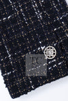 CHANEL 06C Black Brown White Epaulets Tweed Jacket 36 38 シャネル ブラック ブラウン ホワイト エポレット ツイード ジャケット 即発