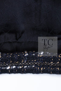 CHANEL 06C Black Brown White Epaulets Tweed Jacket 36 38 シャネル ブラック ブラウン ホワイト エポレット ツイード ジャケット 即発