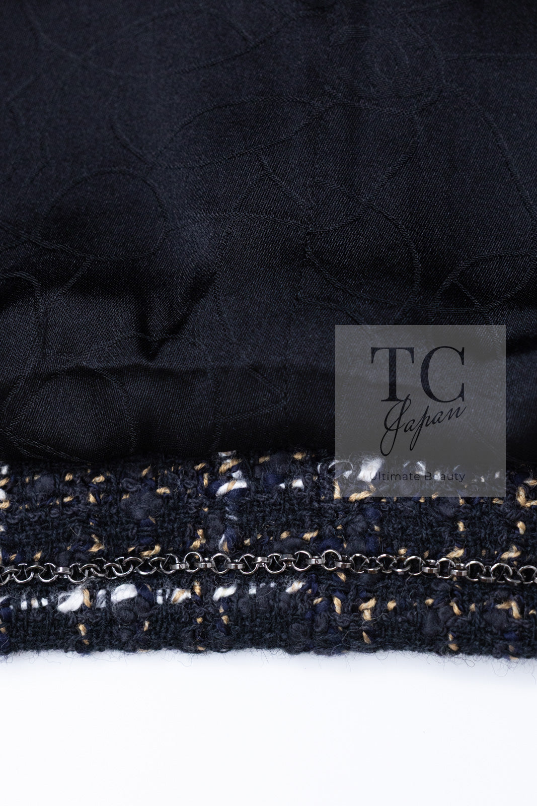 CHANEL 06C Black Brown White Epaulets Tweed Jacket 36 38 シャネル ブラック ブラウン ホワイト エポレット ツイード ジャケット 即発