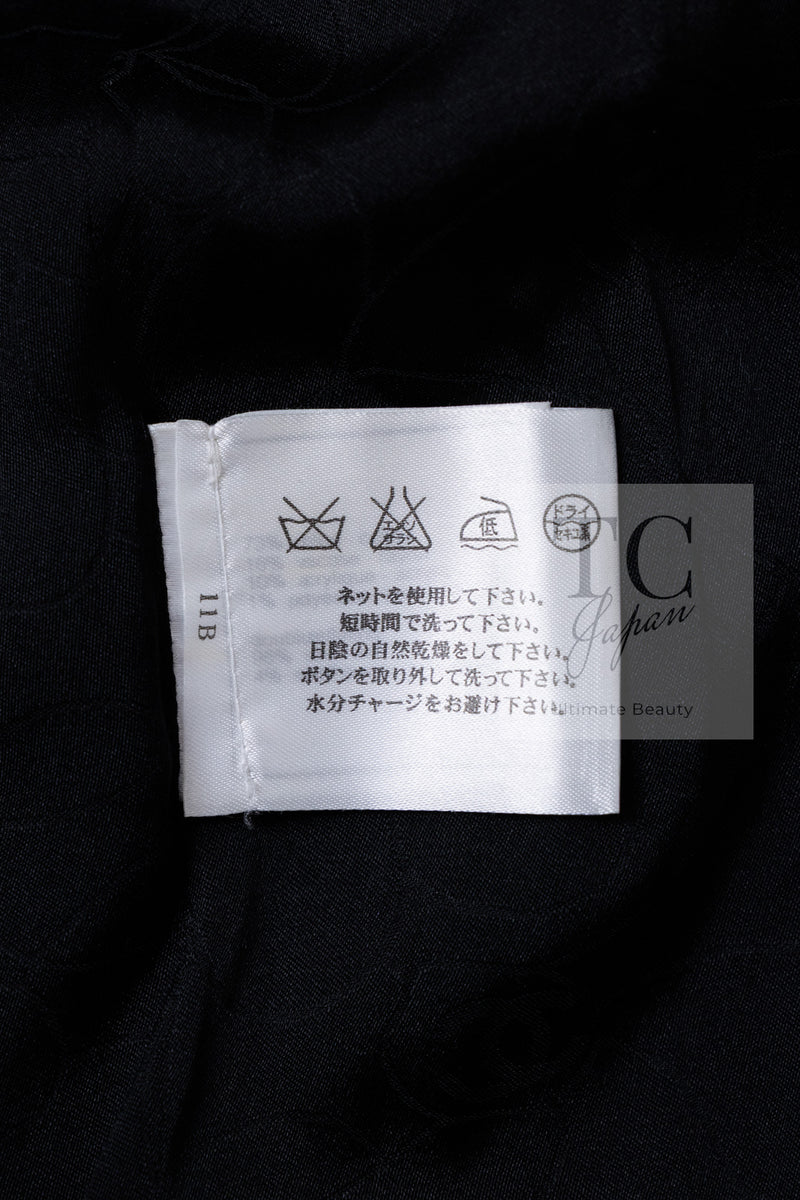 CHANEL 06C Black Brown White Epaulets Tweed Jacket 36 38 シャネル ブラック ブラウン ホワイト エポレット ツイード ジャケット 即発