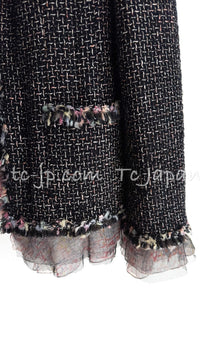 CHANEL 05C 57Th NY Limited Collection Silk Wool Tweed Jacket 36 38 40 シャネル NY 57番街 ニューヨーク 限定 シルク ウール フリル ツイード ジャケット 即発 - TC JAPAN