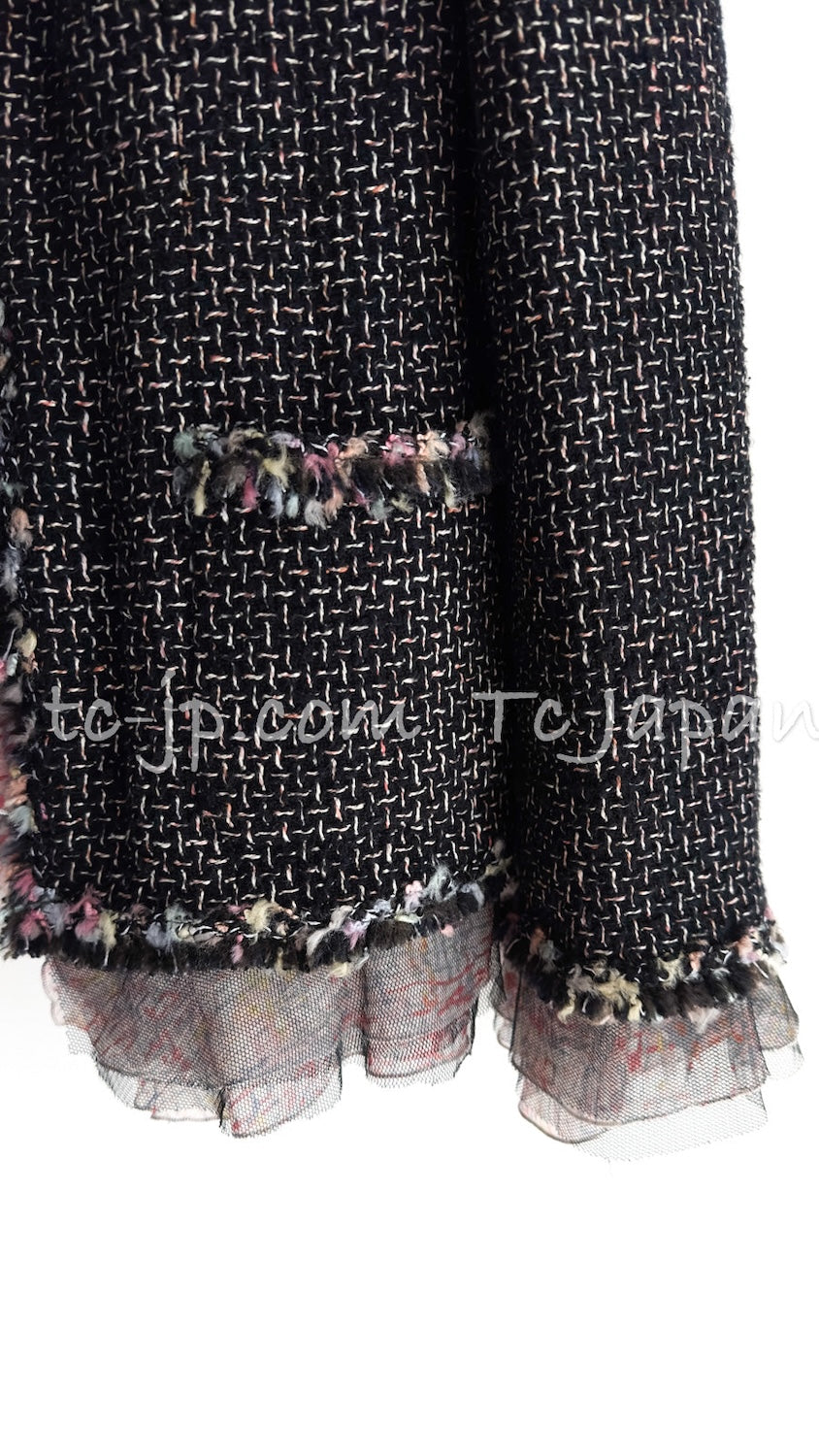 CHANEL 05C 57Th NY Limited Collection Silk Wool Tweed Jacket 36 38 40 シャネル NY 57番街 ニューヨーク 限定 シルク ウール フリル ツイード ジャケット 即発 - TC JAPAN