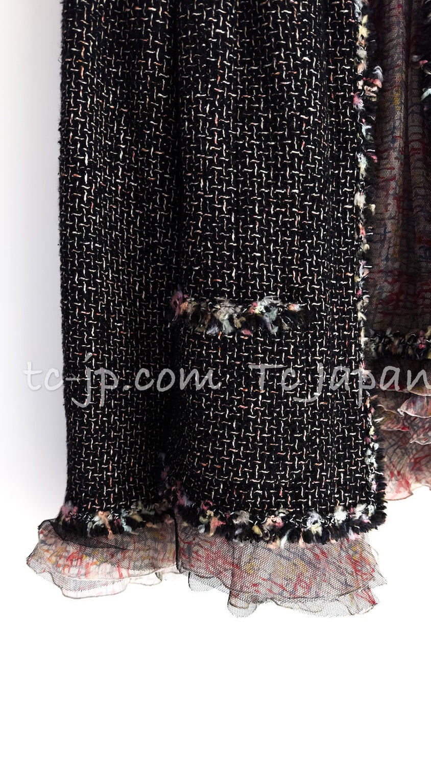 CHANEL 05C 57Th NY Limited Collection Silk Wool Tweed Jacket 36 38 40 シャネル NY 57番街 ニューヨーク 限定 シルク ウール フリル ツイード ジャケット 即発 - TC JAPAN