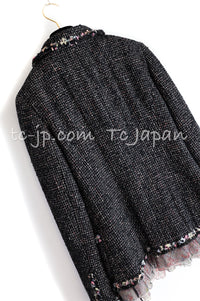 CHANEL 05C 57Th NY Limited Collection Silk Wool Tweed Jacket 36 38 40 シャネル NY 57番街 ニューヨーク 限定 シルク ウール フリル ツイード ジャケット 即発