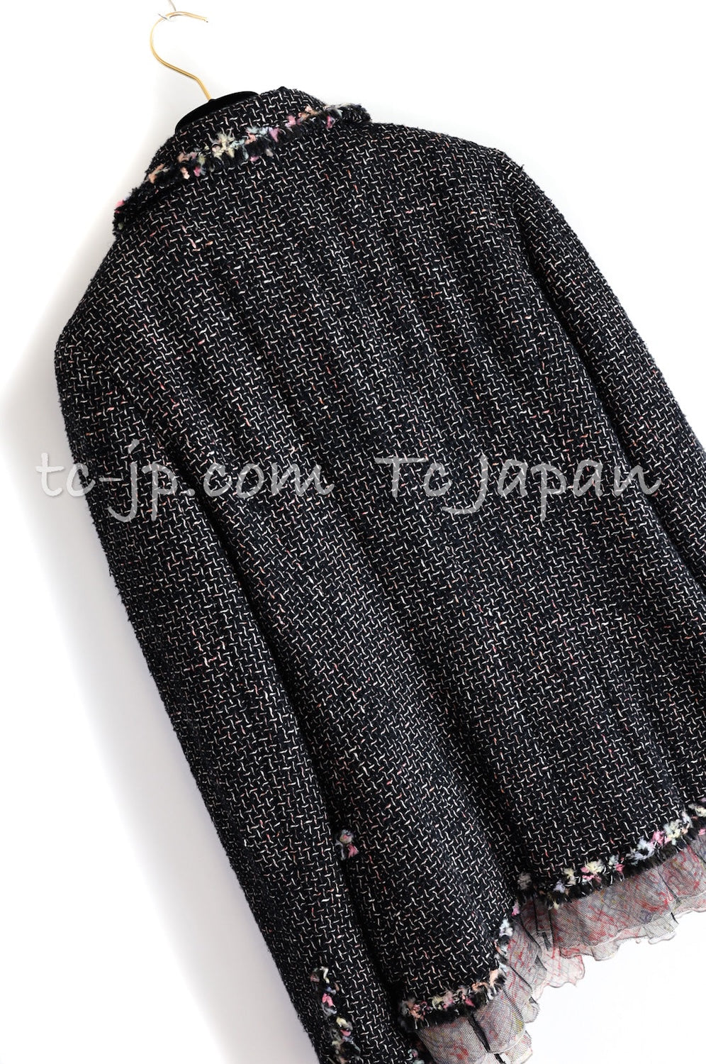 CHANEL 05C 57Th NY Limited Collection Silk Wool Tweed Jacket 36 38 40 シャネル NY 57番街 ニューヨーク 限定 シルク ウール フリル ツイード ジャケット 即発