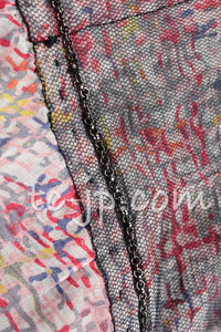 CHANEL 05C 57Th NY Limited Collection Silk Wool Tweed Jacket 36 38 40 シャネル NY 57番街 ニューヨーク 限定 シルク ウール フリル ツイード ジャケット 即発