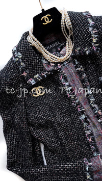 CHANEL 05C 57Th NY Limited Collection Silk Wool Tweed Jacket 36 38 40 シャネル NY 57番街 ニューヨーク 限定 シルク ウール フリル ツイード ジャケット 即発