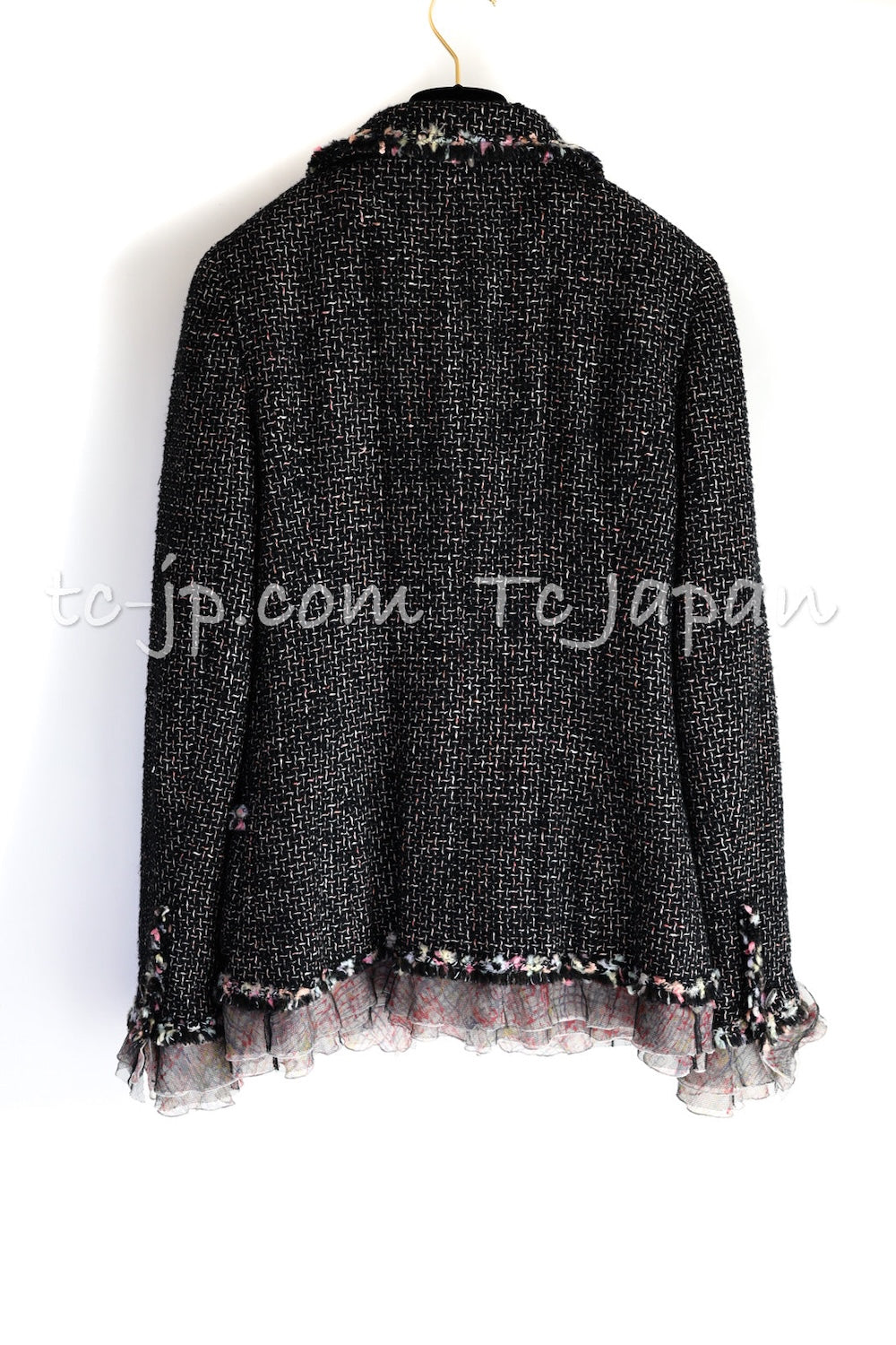 CHANEL 05C 57Th NY Limited Collection Silk Wool Tweed Jacket 36 38 40 シャネル NY 57番街 ニューヨーク 限定 シルク ウール フリル ツイード ジャケット 即発 - TC JAPAN