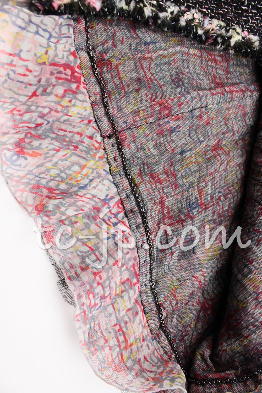 CHANEL 05C 57Th NY Limited Collection Silk Wool Tweed Jacket 36 38 40 シャネル NY 57番街 ニューヨーク 限定 シルク ウール フリル ツイード ジャケット 即発 - TC JAPAN
