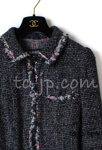 CHANEL 05C 57Th NY Limited Collection Silk Wool Tweed Jacket 36 38 40 シャネル NY 57番街 ニューヨーク 限定 シルク ウール フリル ツイード ジャケット 即発